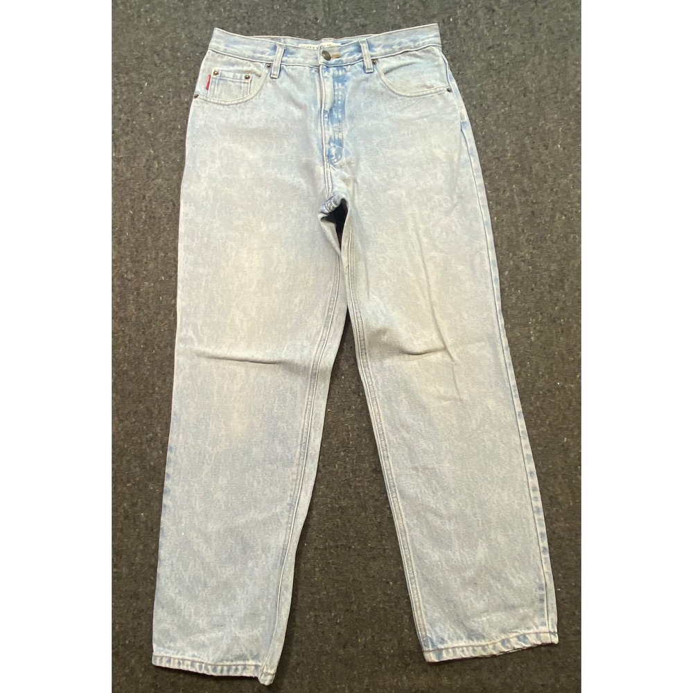 Bugle Boy Vintage 90s Mens 32x30 Light‎ Wash Acid Denim 750 Straight Leg Jeans